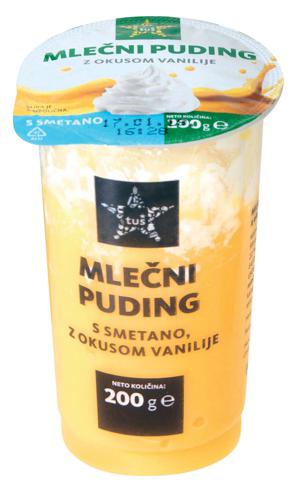 puding tuš, vanilija s smetano