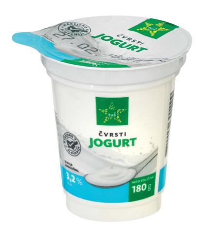 jogurt tuš, navadni, čvrsti, 3.2 % m.m.