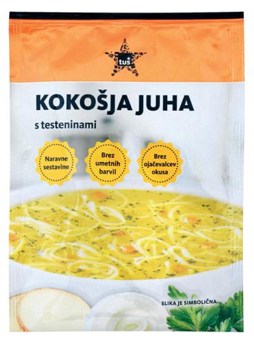 juha tuš kokošja s testeninami