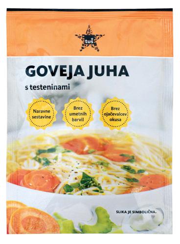 juha tuš goveja s testeninami