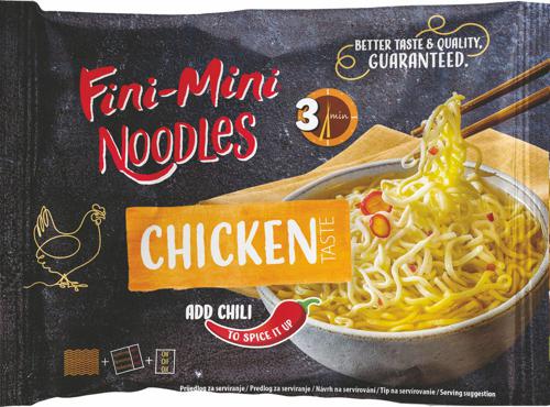 testenine instant fini mini, noodles, kokošji