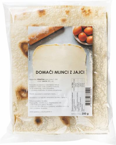 mlinci fatti in casa gotes, con uova