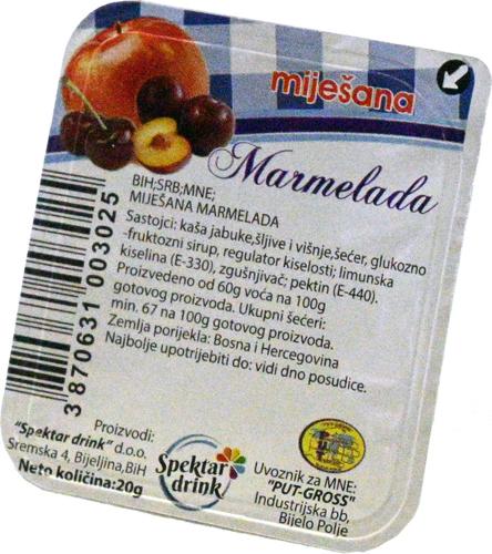marmelada ekstra domača, mešana