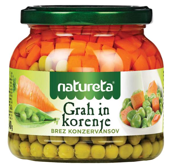 Slika produkta Grah in korenje Natureta, 540 g