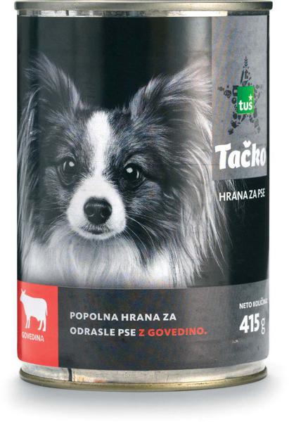 Slika produkta Hrana za pse Tačko, govedina, pločevinka, 415 g