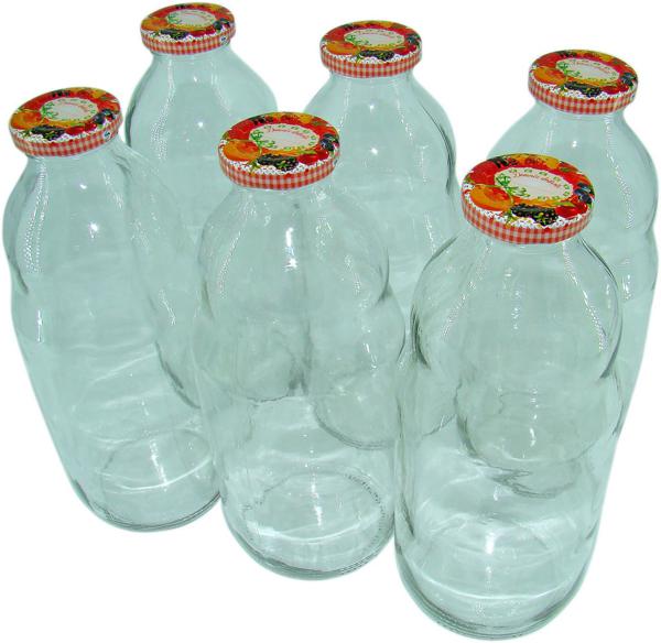 Slika produkta Set steklenic gospodinjskih za juice, 1000 ml, 6/1