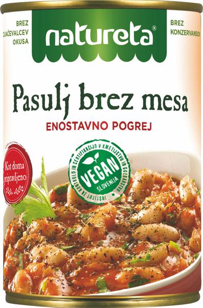 Slika produkta Pasulj Natureta, brez mesa, 415 g