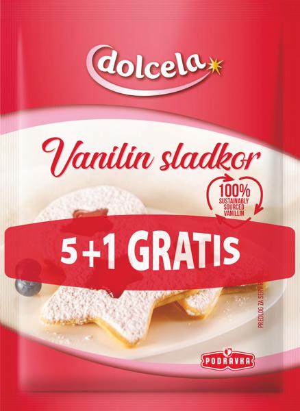 Slika produkta Vanilin sladkor Dolcela, 5 + 1 gratis, 6 x 8 g