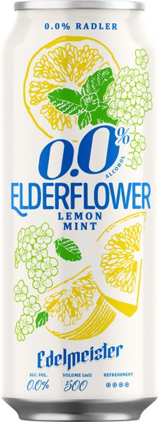 Slika produkta Radler Edelmeister, Elderflower, Lemon Mint, alk.0,0 vol%, 0,5 l