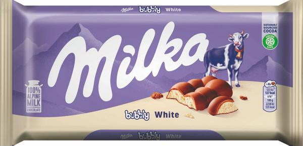 Slika produkta Čokolada mlečna Milka, bubbly, 95 g