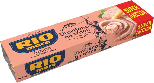 Slika produkta Tunina Rio Mare, oljčno olje, 4 x 80 g